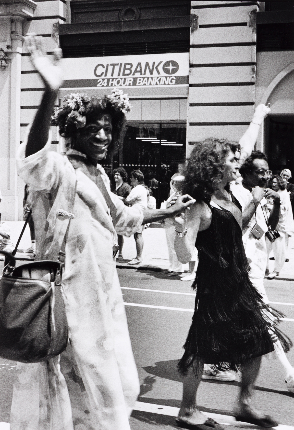 VINCENT CIANNI (1952 - ) Marsha P. Johnson & Sylvia Rivera marching, NYC Gay Pride.